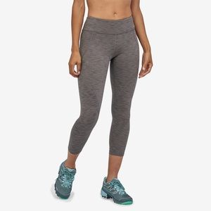 Patagonia Centered Crop Leggings Narwhal Grey Medium Yoga Running Lounge